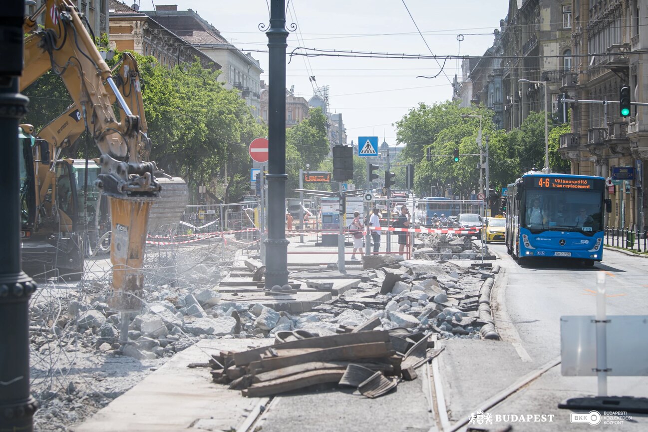 Elfoglalt budapesti villamos vonal frissítése új szakaszba lép: az út bezárása és a forgalom előrehalad Elfoglalt budapesti villamos vonal frissítése új szakaszba lép: az út bezárása és a forgalom előrehalad